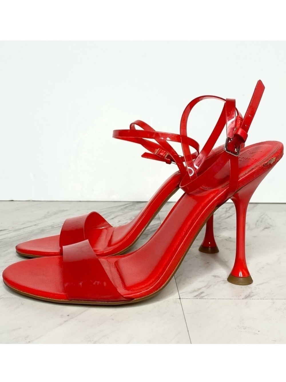 Marc Fisher Calisty Strappy Heeled Red Sandal 9M